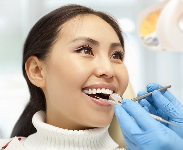 Patient receiving periodontal surgery