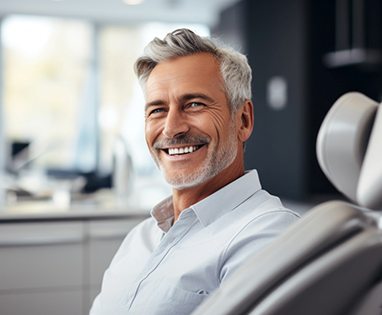 Man at the dentist’s office