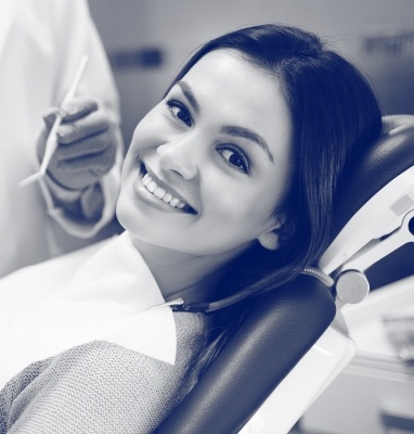 Periodontal patient in dental chair