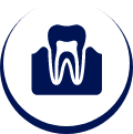 Animated tooth and gum tissue signifying periodontal thearpy